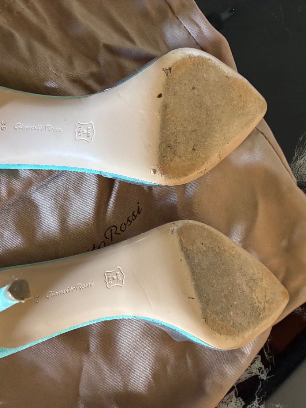 Gianvitto Rossi Transparent Heels Tiffany color